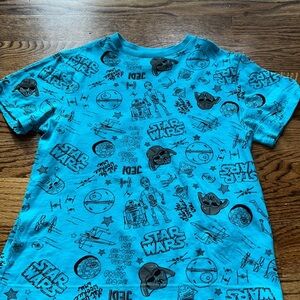 Star Wars turquoise T-shirt size large (10-12)